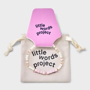Little Words Project Girl Mama Beaded Bracelet - Pink - NWT